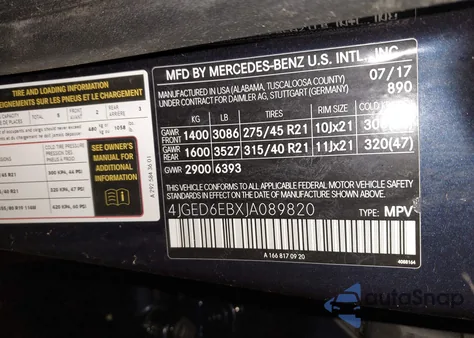 2018 Mercedes-Benz Amg Gle 43 Coupe 4Matic from USA, damaged, VIN 4JGED6EBXJA089820